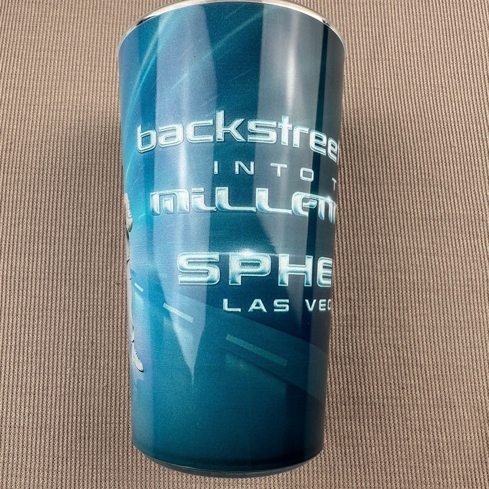 Backstreet Boys Into the Millennium Sphere Las Vegas Blue Souvenir Cup Tumbler - Picture 5 of 8